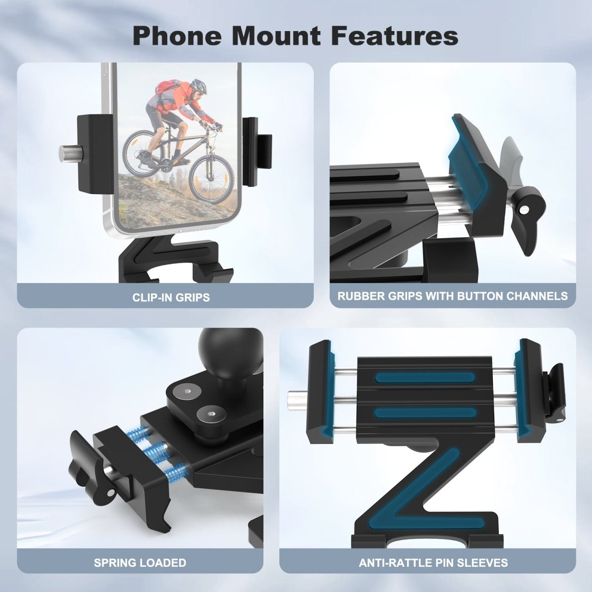 1 Inch Ball Head Aluminum Alloy Quick Release Phone Holder - CAME - TV