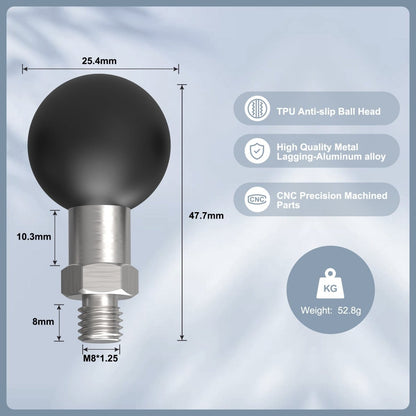 1 Inch Ball Head M6 M8 M10 1/4 Screw - CAME - TV