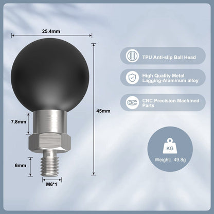 1 Inch Ball Head M6 M8 M10 1/4 Screw - CAME - TV