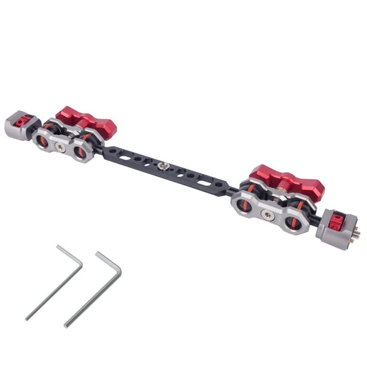 12.4" Aluminum Articulating Magic Arm Dual Ballhead Extension Bar with 1/4" Screws - CAME - TV