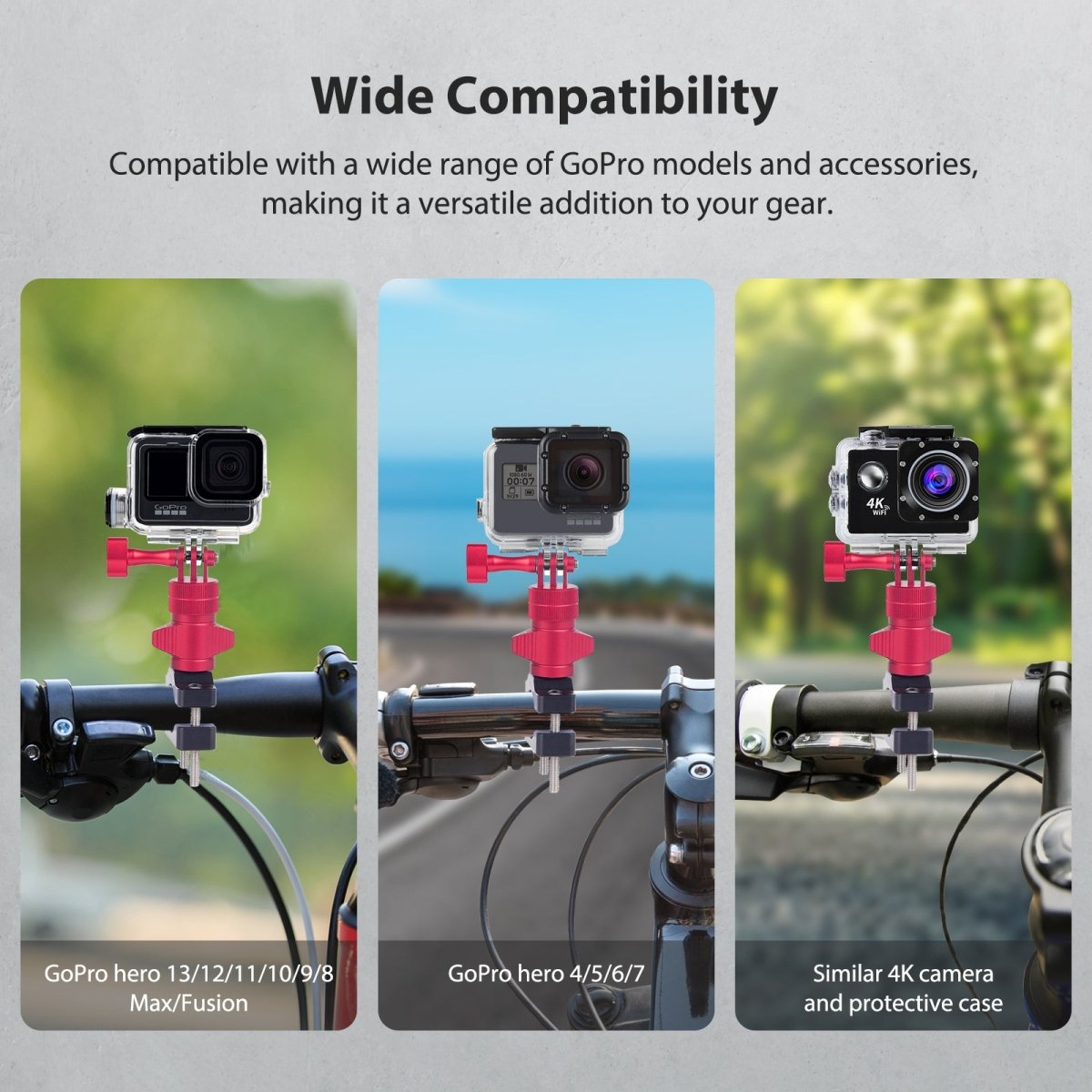 360° Rotatable Aluminum Bike Handlebar Mount for GoPro - CAME - TV