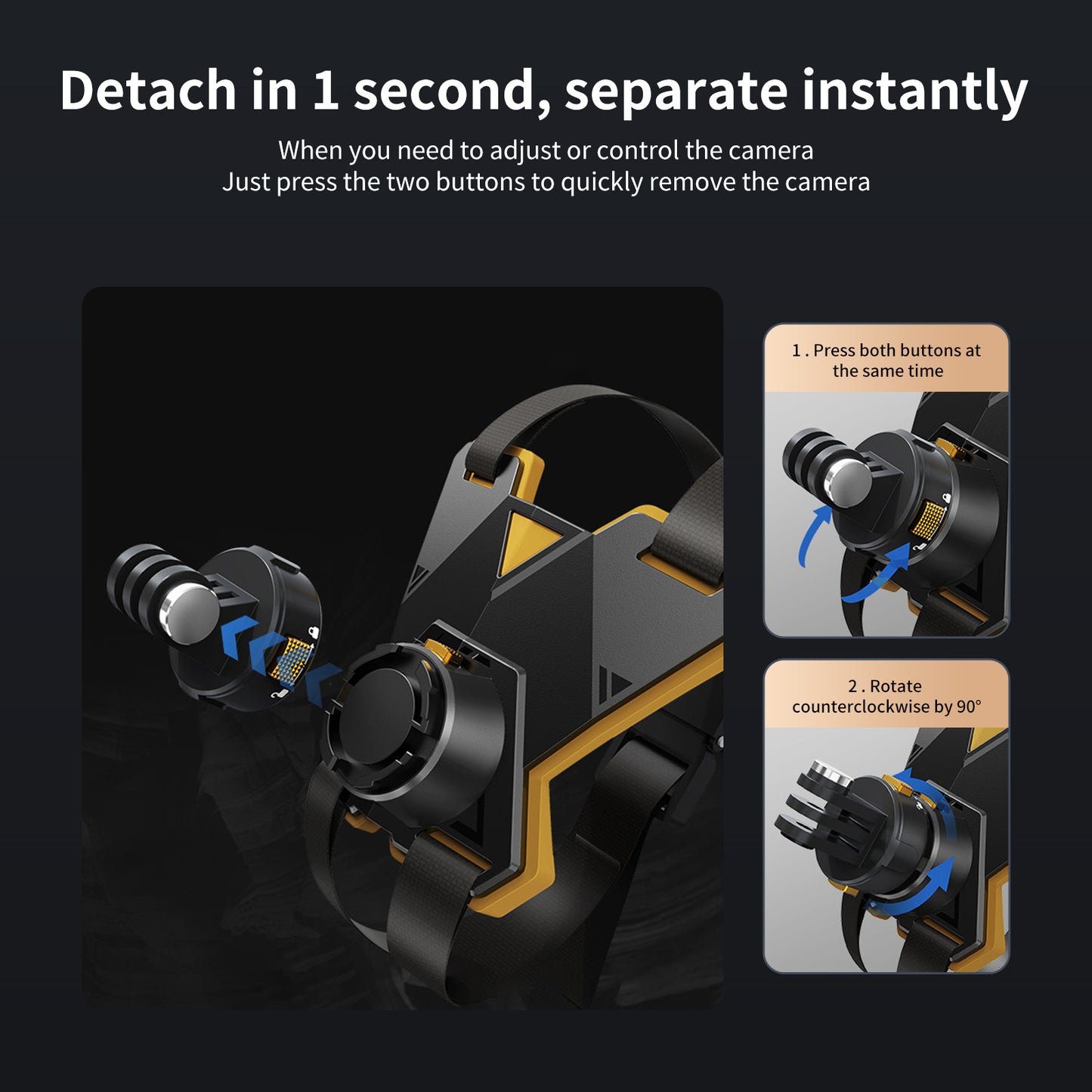 Mechrig Magnetic Quick Release Helmet Chin Strap Mount for Action Camera