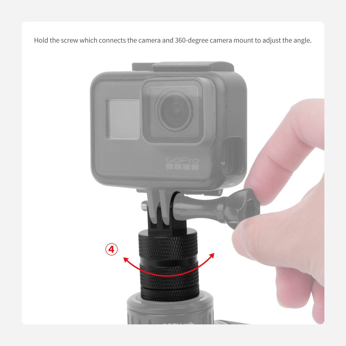 Mechrig 360° Rotating Metal Adapter 1/4 Screw to GoPro Stand