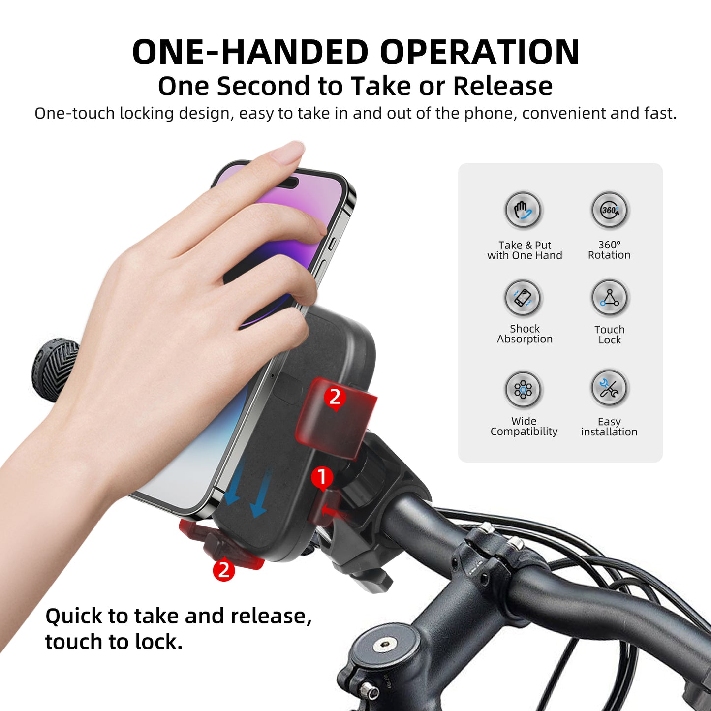 Mechrig Upgraded Adjustable Riding Phone Holder