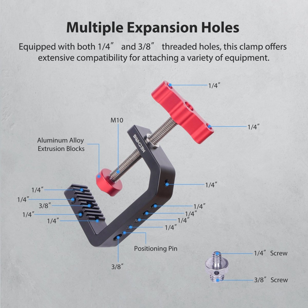 C - Clamp Camera Mount with 1/4" Screw - CAME - TV