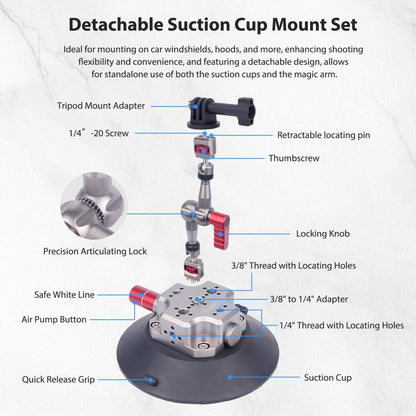 CAME - TV 6" Suction Cup Camera Mount with 7" Articulating Magic Arm - CAME - TV