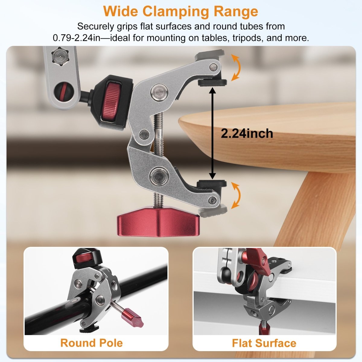 CAME - TV Aluminum Super Clamp with Dual Ballhead Magic Arm - CAME - TV