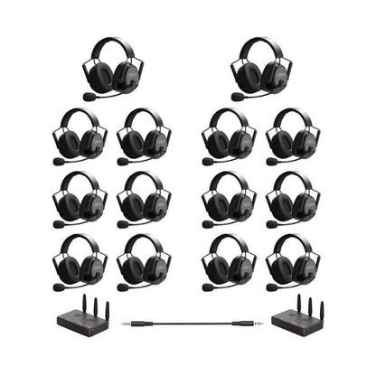 CAME - TV KUMINIK8 Duplex Digital Wireless Intercom Headset Distance up to 1500ft (450 Meters) with Hardcase - Dual Ear 14 Pack - CAME - TV