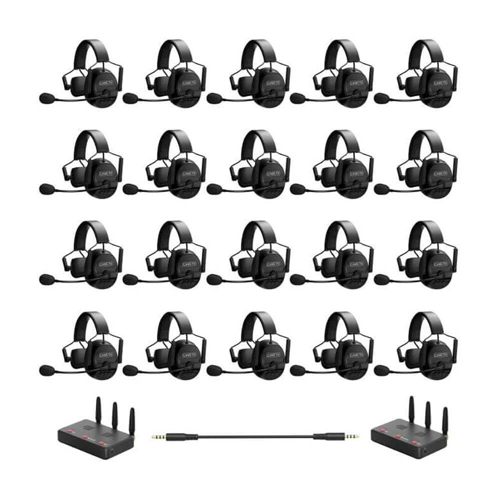 CAME - TV KUMINIK8 Duplex Digital Wireless Intercom Headset Distance up to 1500ft (450 Meters) with Hardcase - Single Ear 20 Pack - CAME - TV