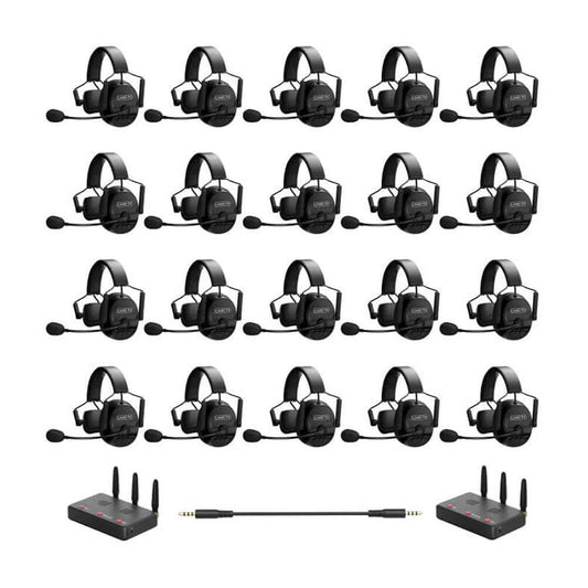 CAME - TV KUMINIK8 Duplex Digital Wireless Intercom Headset Distance up to 1500ft (450 Meters) with Hardcase - Single Ear 20 Pack - CAME - TV