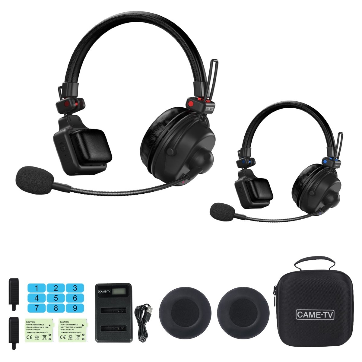 CAME - TV WAERO Pro Full Duplex Dual Antenna 1.9G Lightweight Wireless Intercom Headset - 2 Pack - CAME - TV