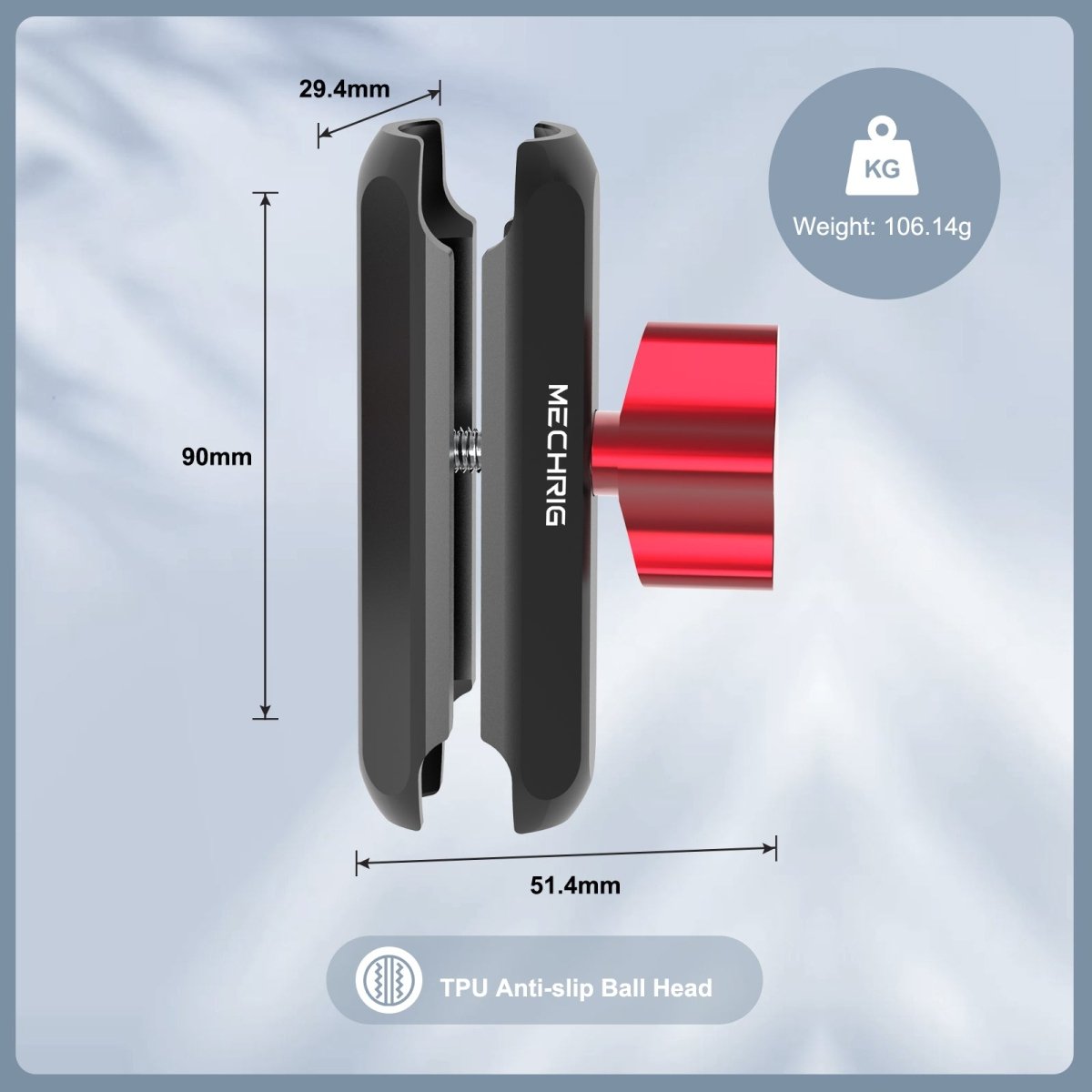 Double Socket Arm 25 mm/1 Inch Ball Head Clamp - CAME - TV