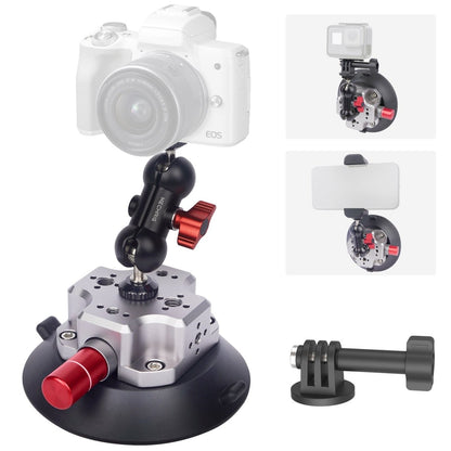 Mechrig 4.5" Suction Cup Camera Mount with 1/4" Screw Ball Head Magic Arm - CAME - TV