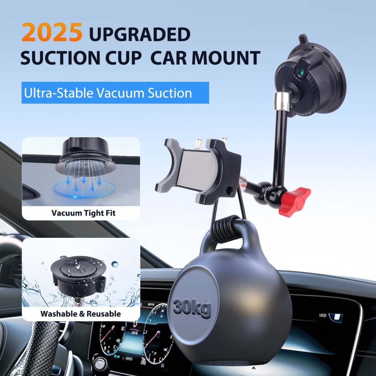 Mechrig 9” Articulating Magic Arm Suction Cup Stand - CAME - TV