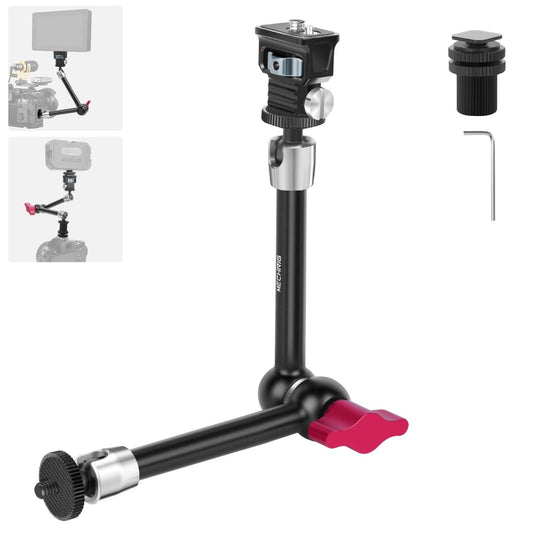 Mechrig Aluminum 11" Articulating Magic Arm with 1/4" Screw and Cold Shoe Adapter - CAME - TV