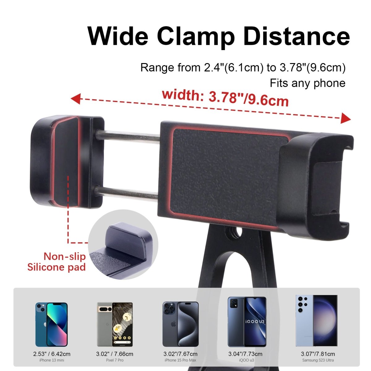 Mechrig Aluminum 360° Rotation & 180° Tilt Phone Clamp with 1/4" Screw - CAME - TV