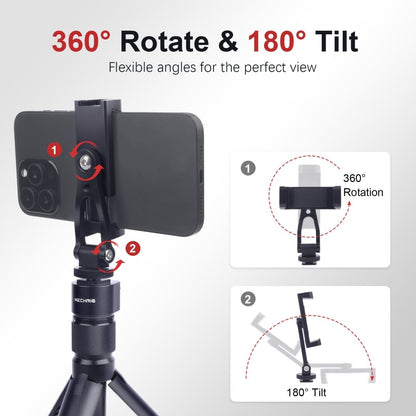 Mechrig Aluminum 360° Rotation & 180° Tilt Phone Clamp with Cold Shoe Base - CAME - TV