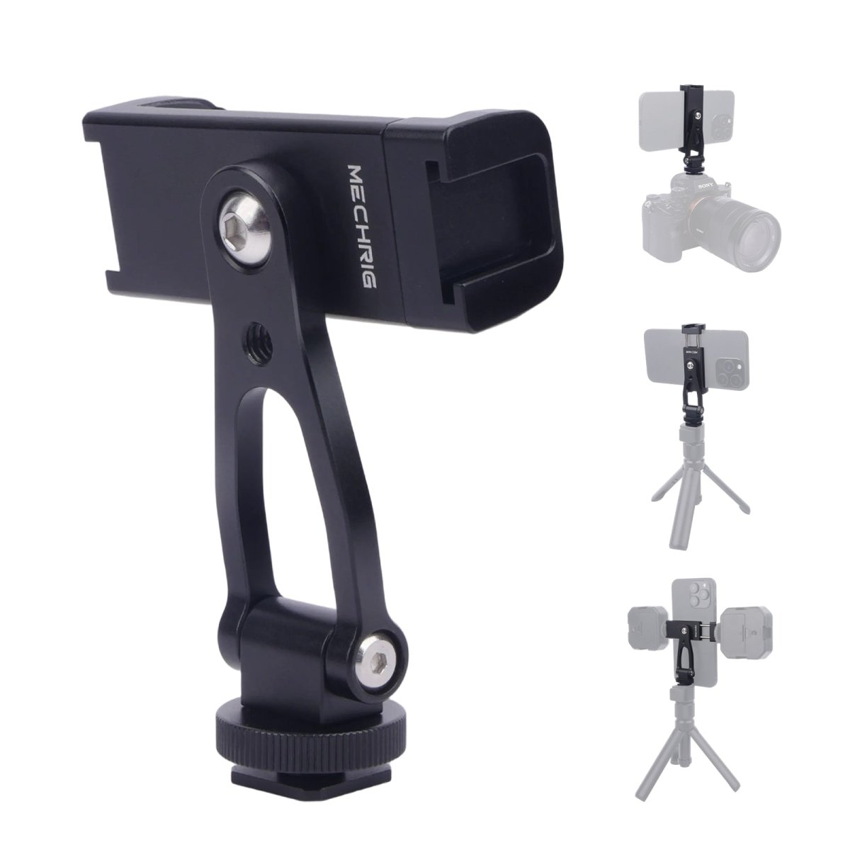 Mechrig Aluminum 360° Rotation & 180° Tilt Phone Clamp with Cold Shoe Base - CAME - TV