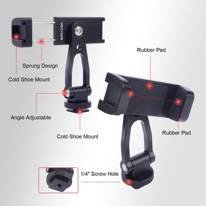 Mechrig Aluminum 360° Rotation & 180° Tilt Phone Clamp with Cold Shoe Base - CAME - TV