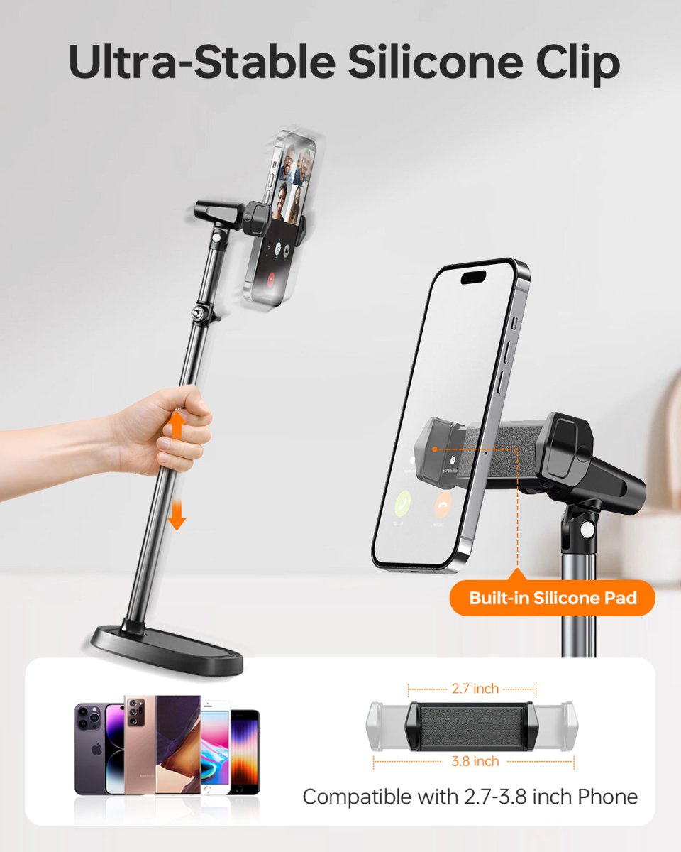 Mechrig Aluminum Alloy Retractable Overhead Shot Desktop Phone Holder - CAME - TV