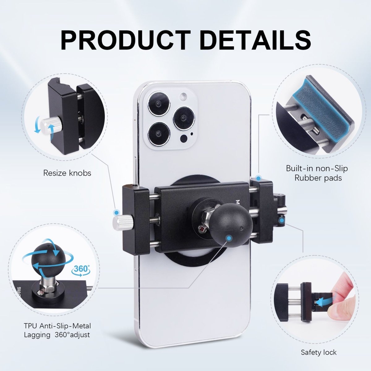 Mechrig Aluminum Ball Head Quick Release Phone Holder - CAME - TV