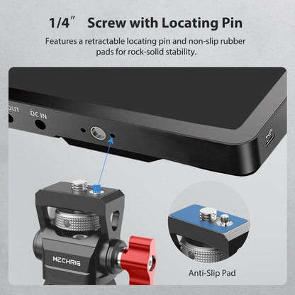 Mechrig Knob Adjustment Damping Tripod Head Arri Locating Pin 1/4" Screws to 1/4" Screws - CAME - TV