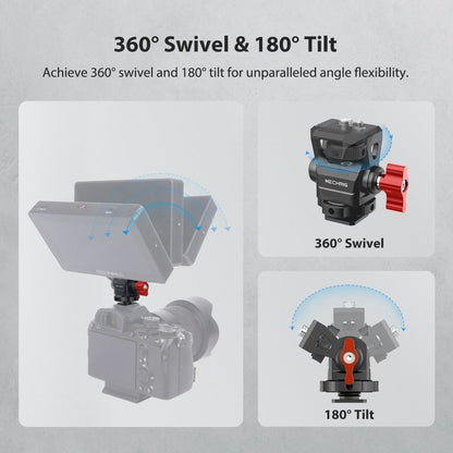 Mechrig Knob Adjustment Damping Tripod Head Arri Locating Pin 1/4" Screws to Cold Shoe Base - CAME - TV