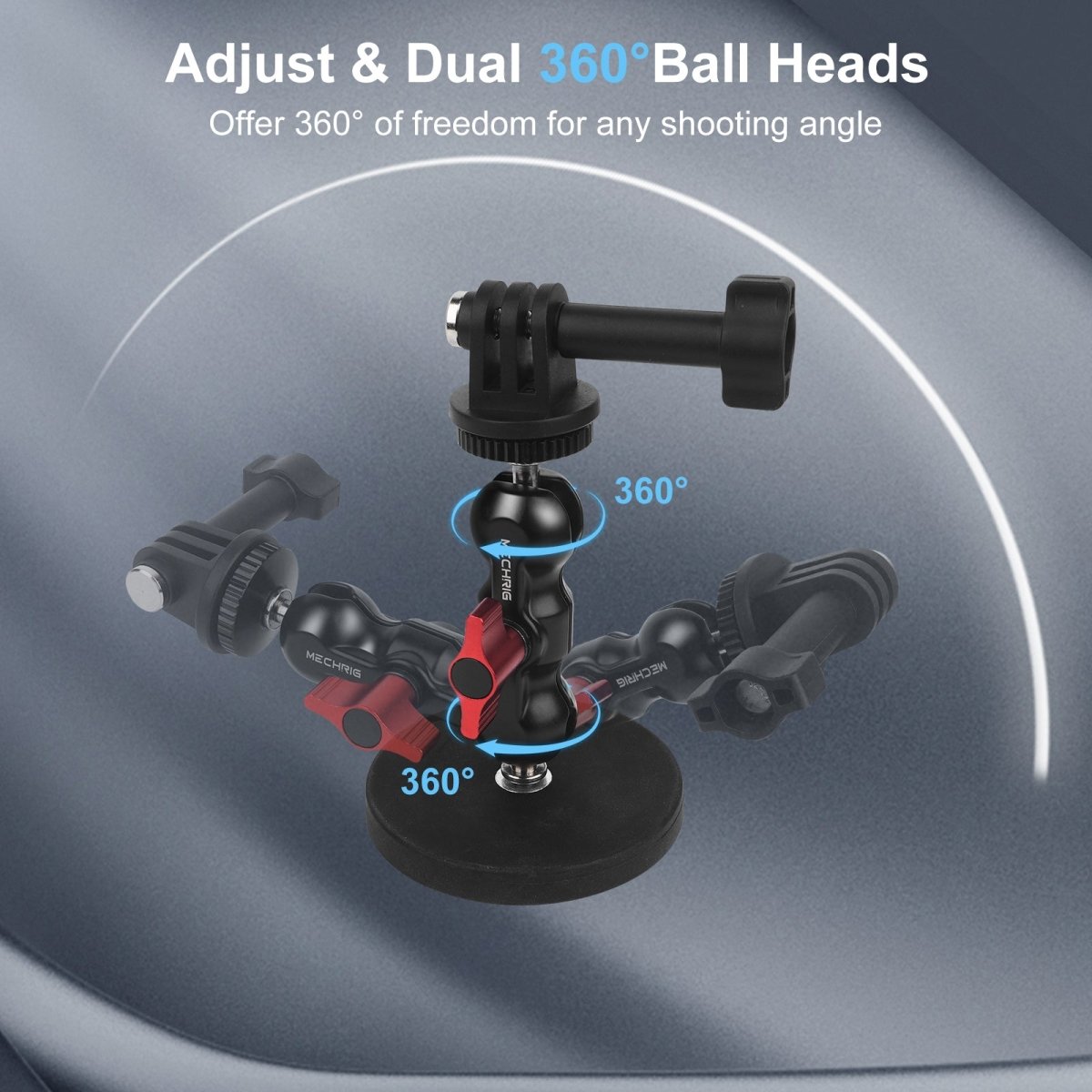 Mechrig Magnetic Ball Head Magic Arm Mount with Phone Clip and Gopro Stand - CAME - TV