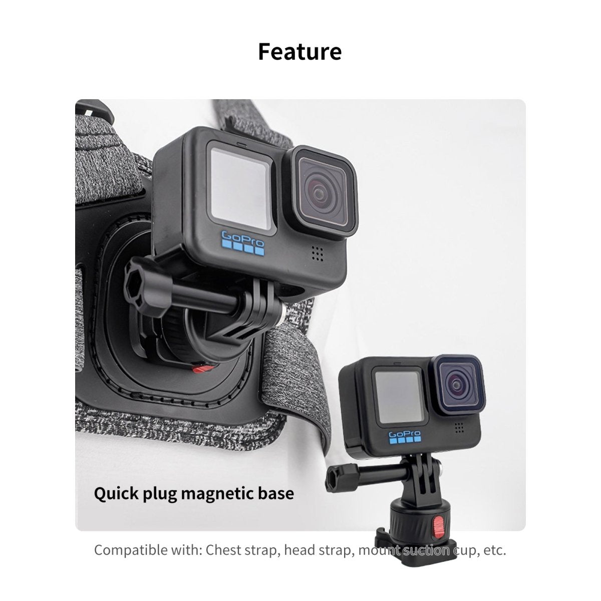 Mechrig Magnetic Quick Release Adapter Set for GoPro - CAME - TV