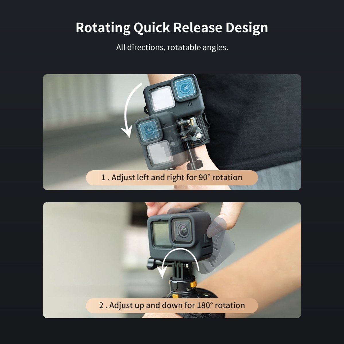 Mechrig Magnetic Quick Release Wrist Strap Mount for Action Camera - CAME - TV