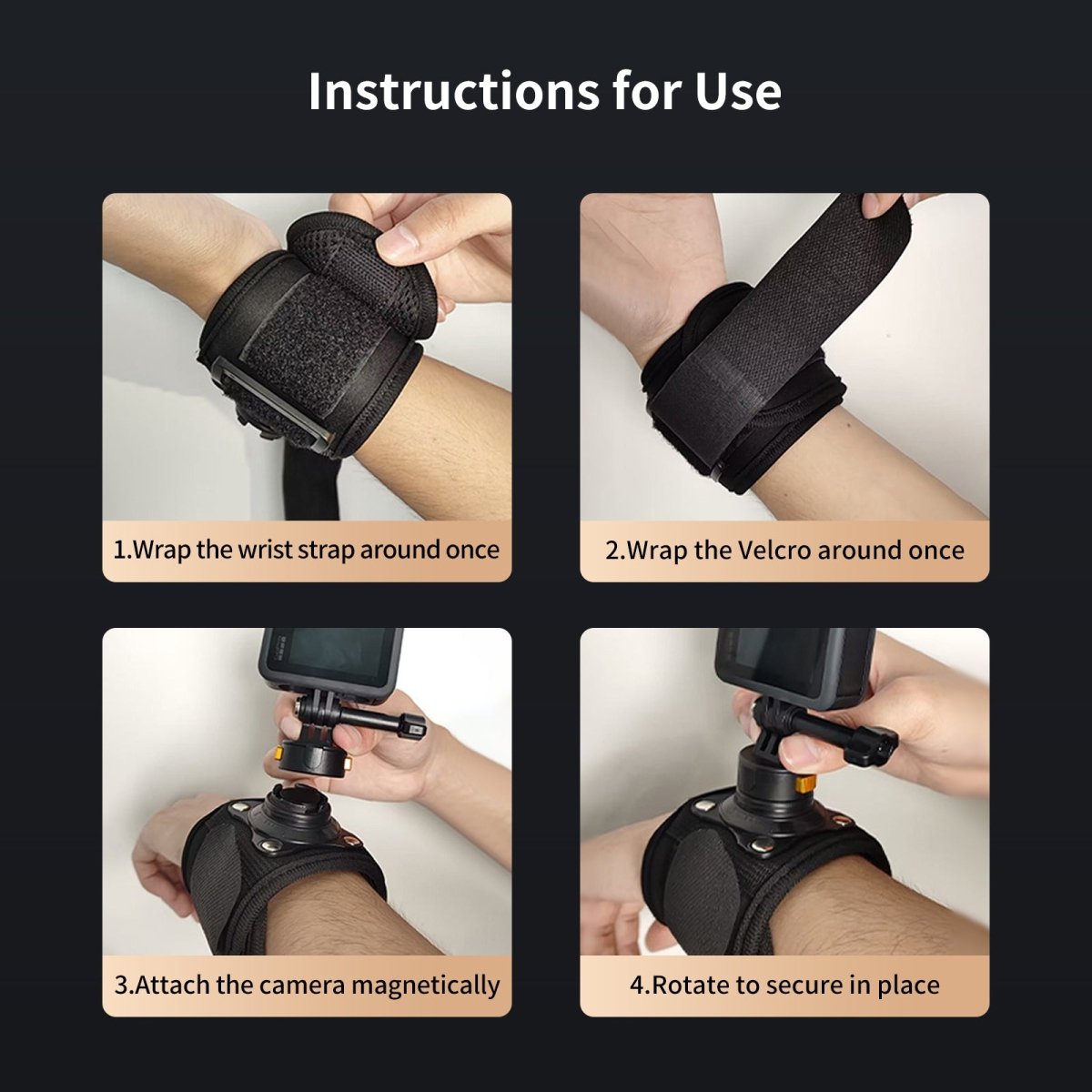 Mechrig Magnetic Quick Release Wrist Strap Mount for Action Camera - CAME - TV