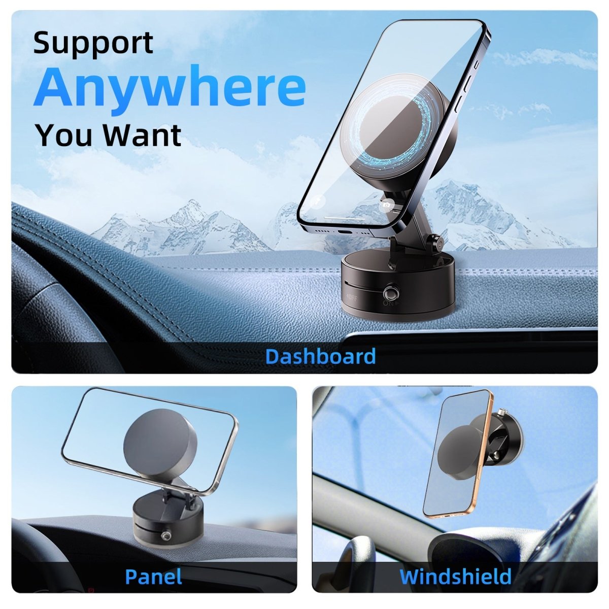 Mechrig Magnetic Retractable Folding Portable Car Suction Phone Holder - CAME - TV