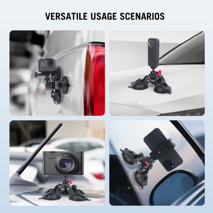 Mechrig Multi - Angle Triple Suction Cup Car Mount with 360° Ball Head - CAME - TV