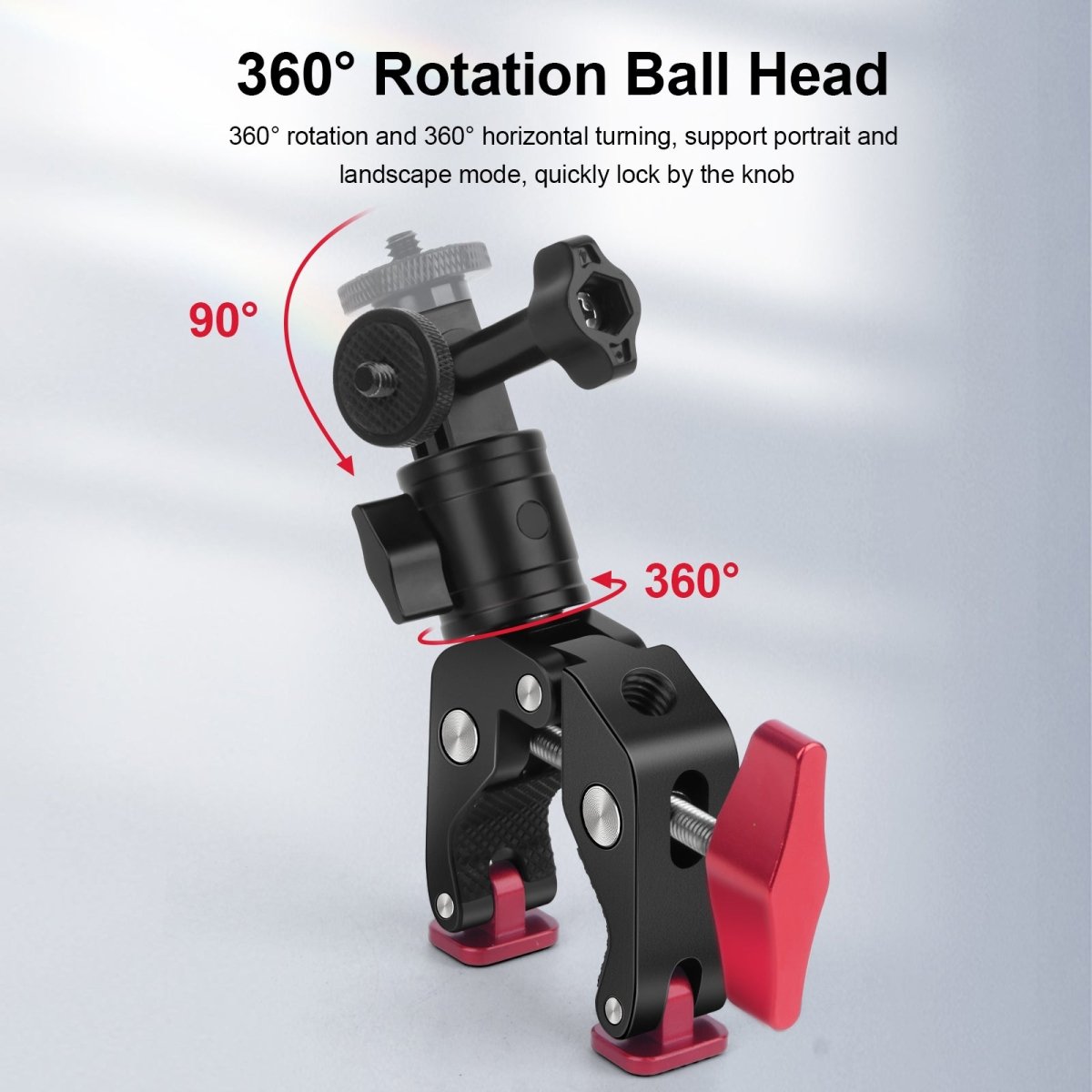 Mechrig Multi - functional 360° Rotatable Super Clamp Mount for Action Cameras - CAME - TV