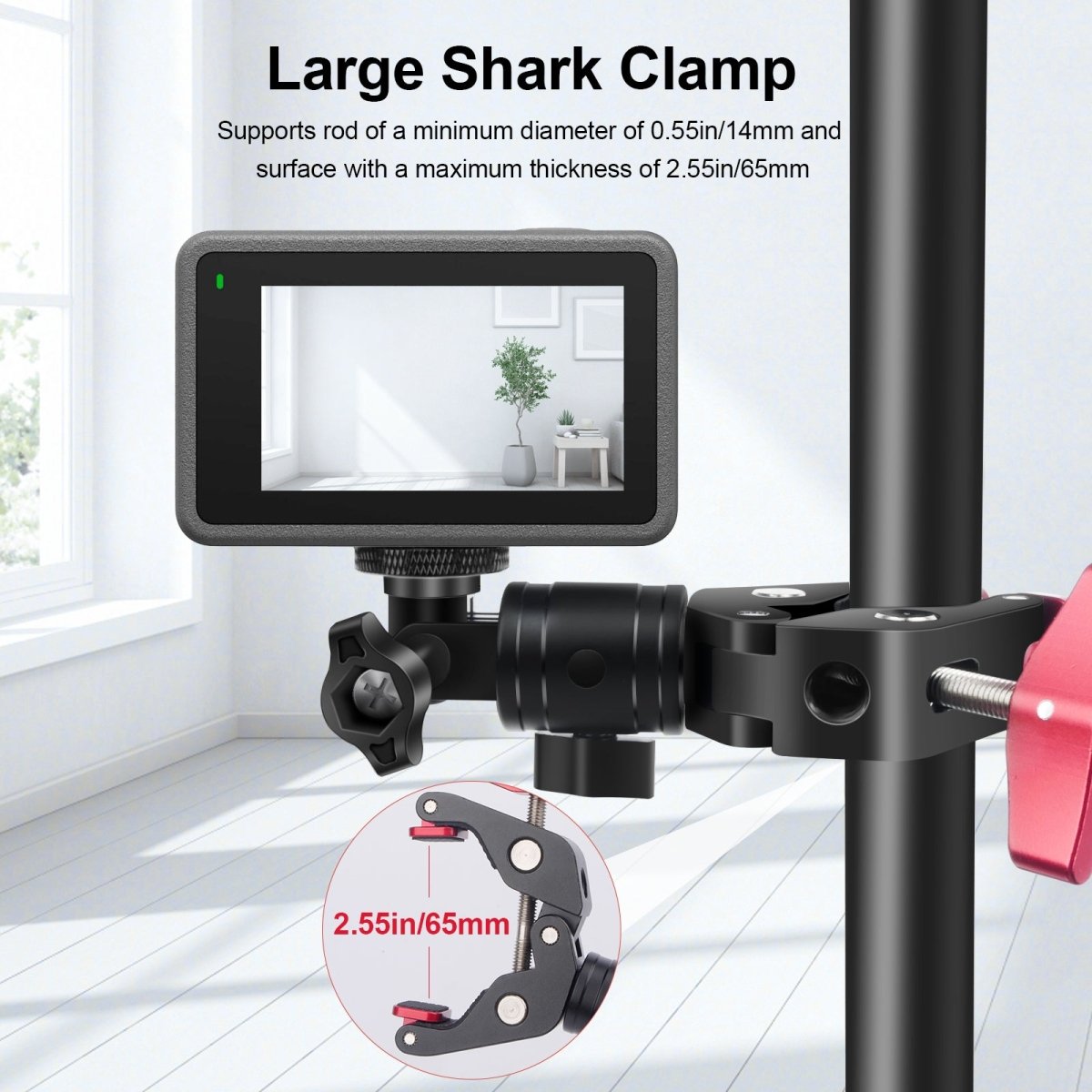 Mechrig Multi - functional 360° Rotatable Super Clamp Mount for Action Cameras - CAME - TV