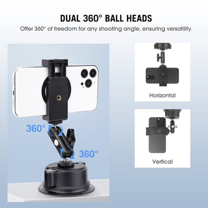 Mechrig Suction Cup Camera Mount with Ballhead Magic Arm - CAME - TV