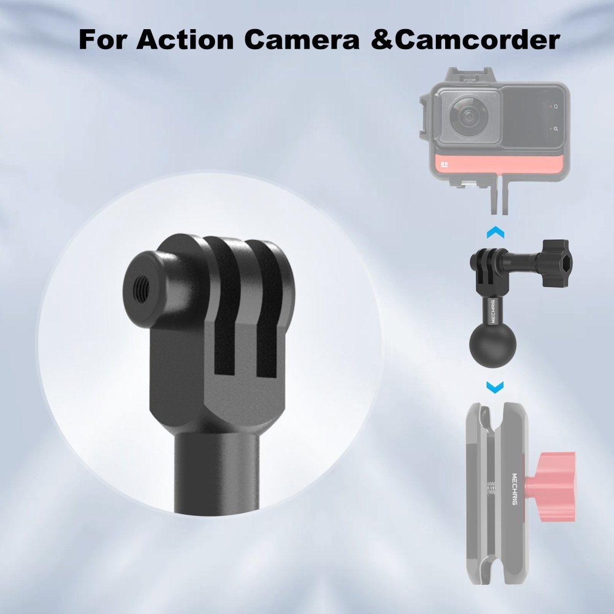 Motorcycle Ball Head Adapter for GoPro - CAME - TV