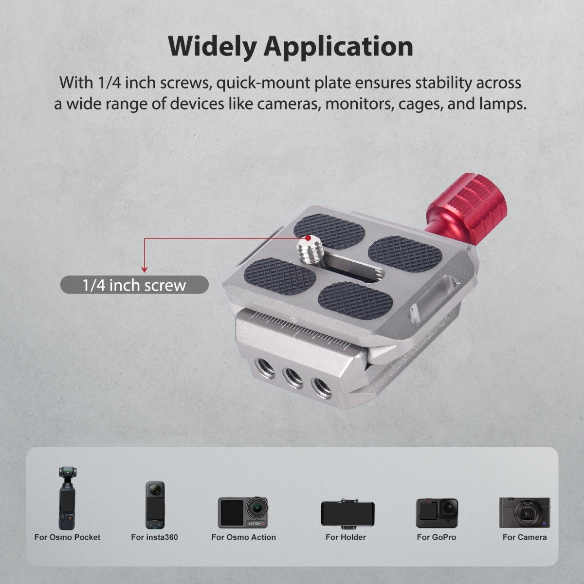 Quick Release Portable Aluminum Clamp Plate - CAME - TV