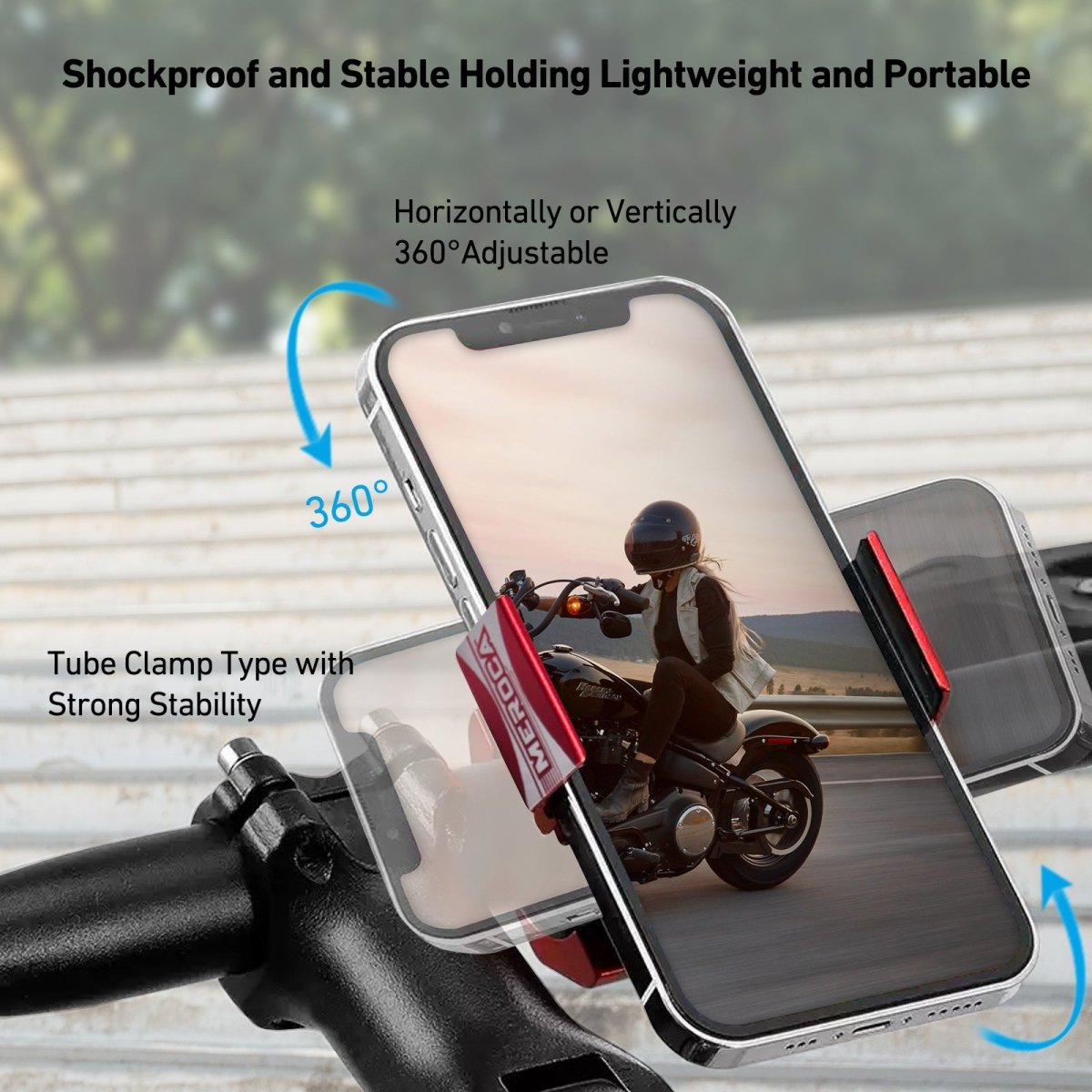 Rotated 360° Hidden Bike Aluminum Alloy Phone Holder - CAME - TV