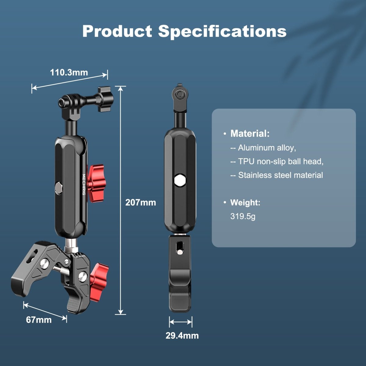 Super Clamp Aluminum Alloy Riding Sports Camera Mount - CAME - TV