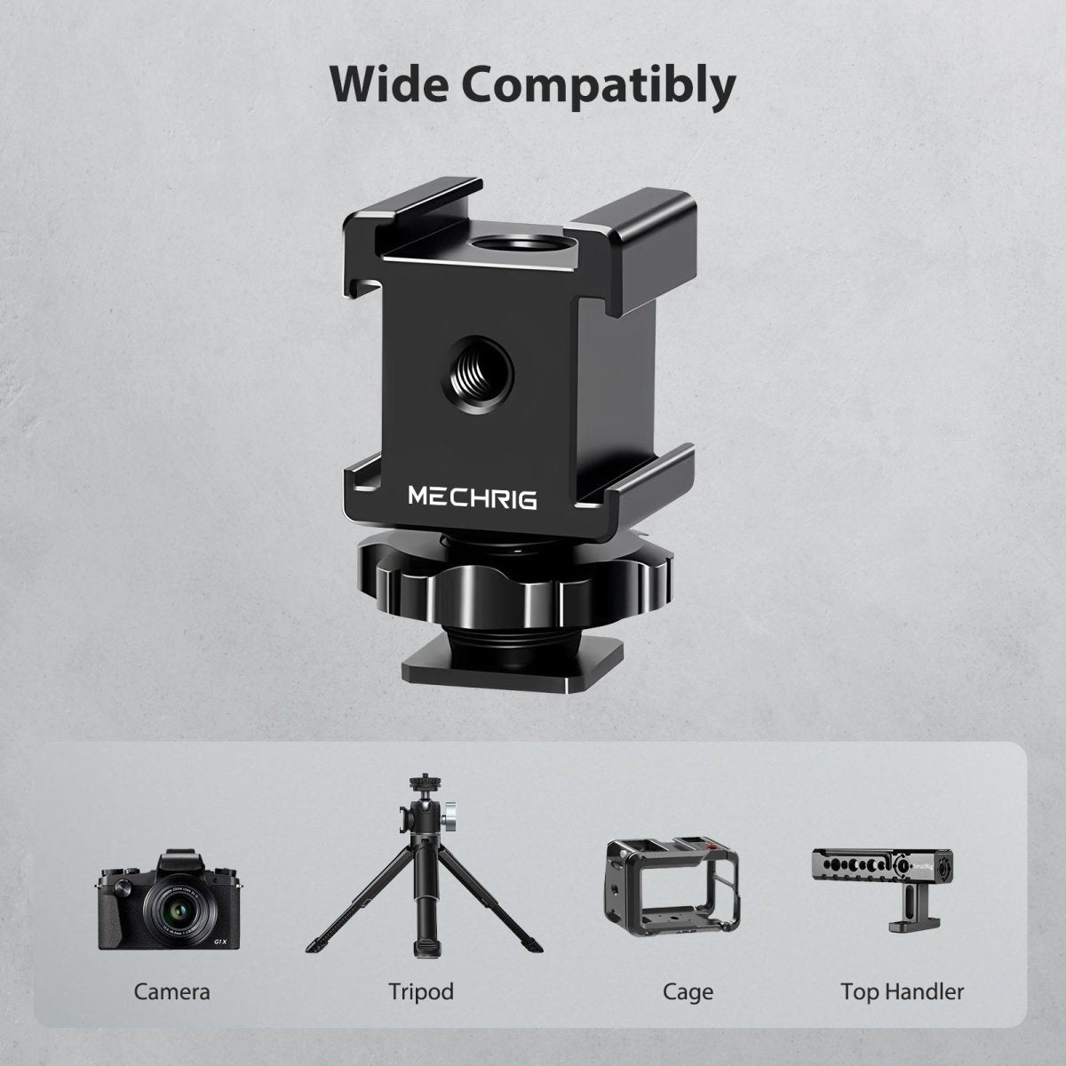 Triple Cold Shoe Camera Expansion Mount Base - CAME - TV