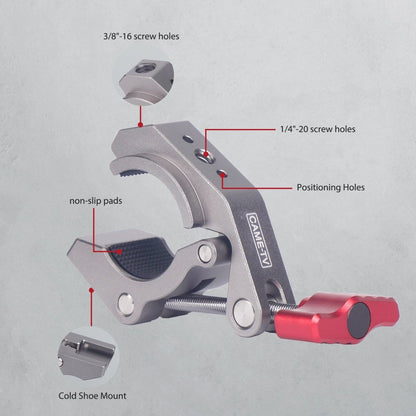 Universal Super Clamp with 1/4" Screw Hole and Cold Shoe - CAME - TV