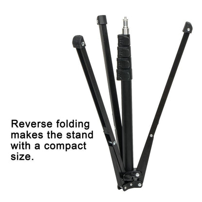 CAME-TV 1X Quick Set Up Compact and Portable Reverse Folding Light Stand for Traveling - CAME-TV