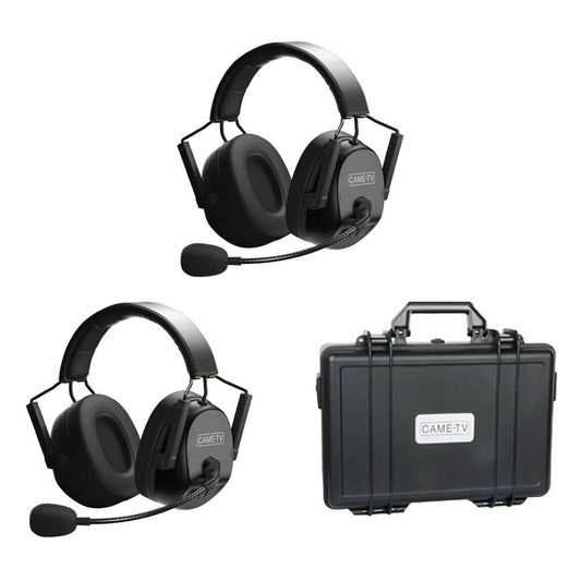 CAME - TV KUMINIK8 Duplex Digital Wireless Intercom Headset Distance up to 1500ft (450 Meters) with Hardcase - Dual Ear 2 Pack - CAME - TV