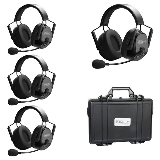 CAME - TV KUMINIK8 Duplex Digital Wireless Intercom Headset Distance up to 1500ft (450 Meters) with Hardcase - Dual Ear 4 Pack - CAME - TV