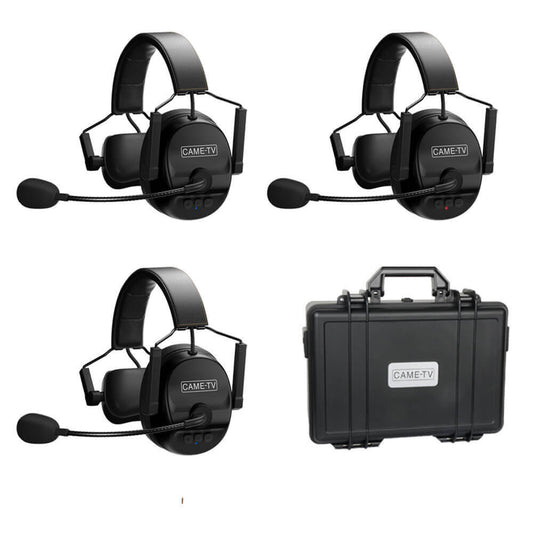 CAME - TV KUMINIK8 Duplex Digital Wireless Intercom Headset Distance up to 1500ft (450 Meters) with Hardcase - Single Ear 3 Pack - CAME - TV