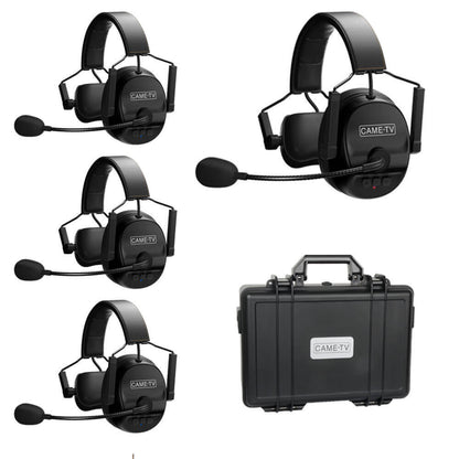 CAME - TV KUMINIK8 Duplex Digital Wireless Intercom Headset Distance up to 1500ft (450 Meters) with Hardcase - Single Ear 4 Pack - CAME - TV