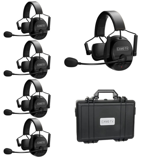 CAME - TV KUMINIK8 Duplex Digital Wireless Intercom Headset Distance up to 1500ft (450 Meters) with Hardcase - Single Ear 5 Pack - CAME - TV