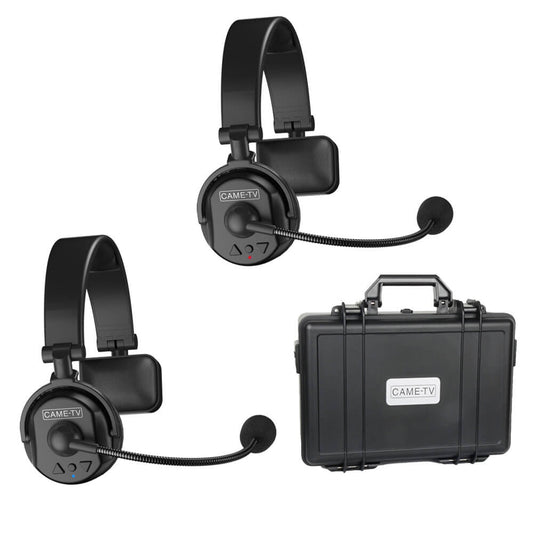 CAME - TV WAERO Duplex Digital Wireless Intercom Headset Communication System with Hardcase 2 Pack - CAME - TV