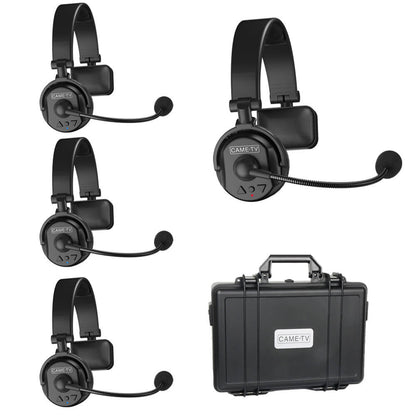 CAME-TV WAERO Duplex Digital Wireless Intercom Headset Communication System with Hardcase 4 Pack - CAME-TV